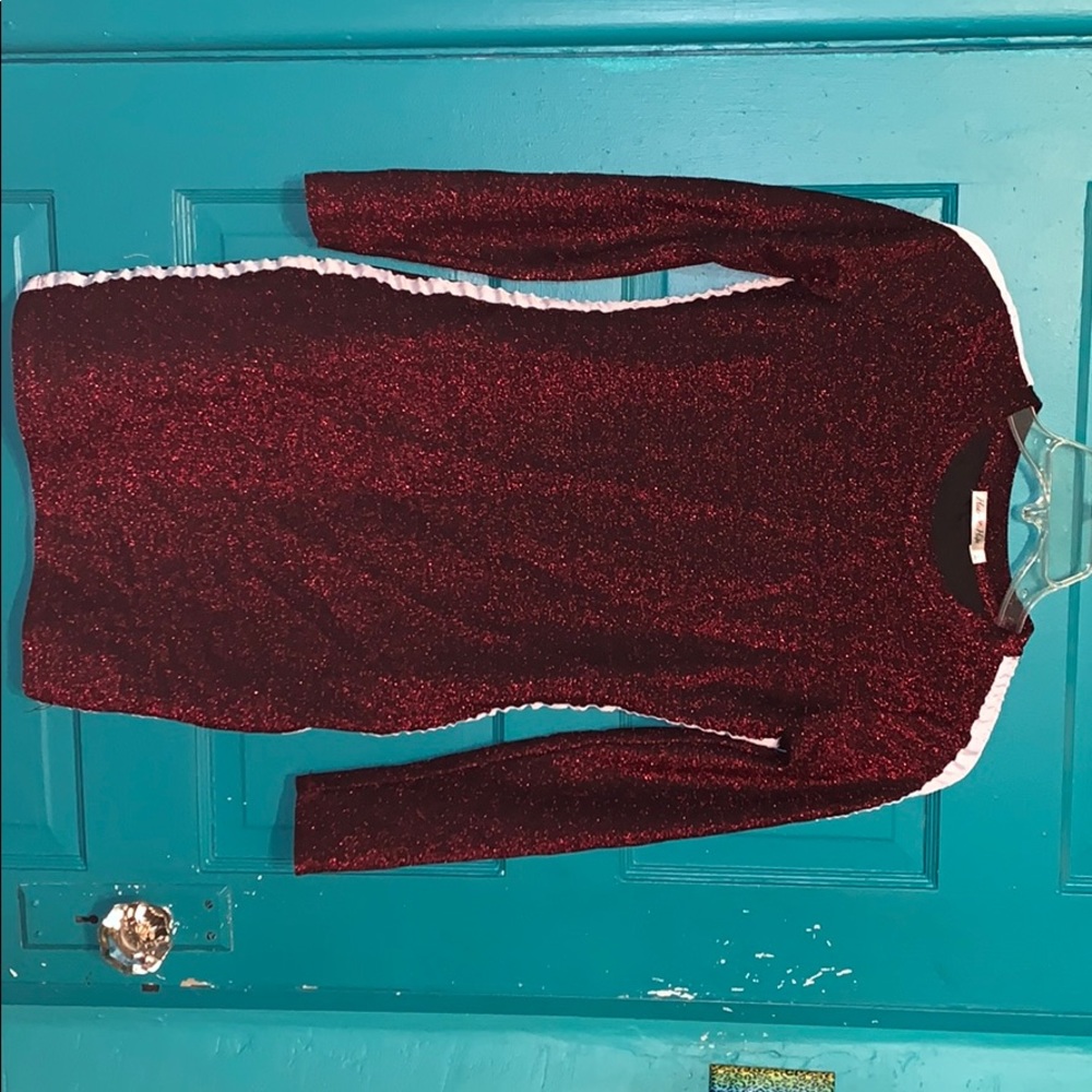 Heart and Hips Sparkly Red Wine Dress